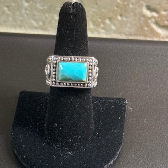 Vintage Barse .925 Turquoise ring size 7 - Picture 2 of 13